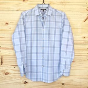Banana Republic Blue Stripe Non-Iron Dress Shirt